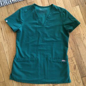 Figs Hunter Green Casma Scrub Top XS (Regular)